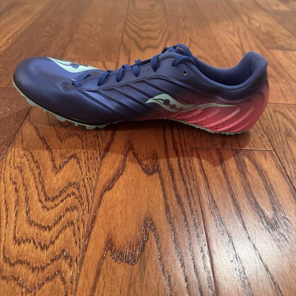 Saucony Spitfire 5 Womens 9.5 Track Spikes Cleats 7 Implements Purple Shoes Run - Picture 6 of 16